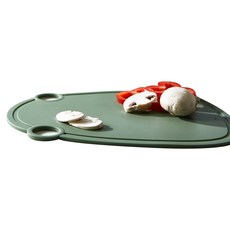 비엘라후스 플래티늄 실리콘 개구리 양면도마, 올리브그린, 1개