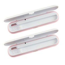 MyRabbit 攜帶式USB牙刷清潔器 2入, SH-1635WP, 白色 粉色
