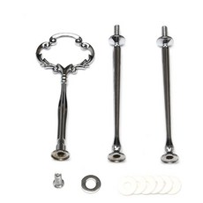 藤編材料 3層盤子託盤架用支撐桿套組 G款, 1套