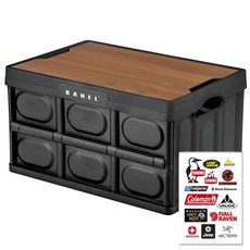 카넬 코코폴딩박스 캠핑 테이블 + 인티크 상판 + 스티커 CIT9, 블랙(캠핑테이블)