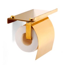 層架式高級衛生紙架, 金色, 1個