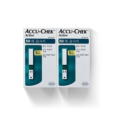 아큐첵 혈당측정 검사지, 2개, 50개입