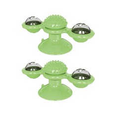 아리코 고양이 풍차볼 스낵토이, 그린, 2개