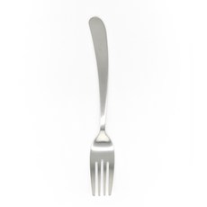 彎曲西式餐具叉子 中, 單色, 10個