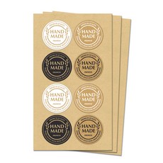 01SEALS Yupo 黑白圓形手工貼紙 Y-26 8p, 混合顏色, 38個
