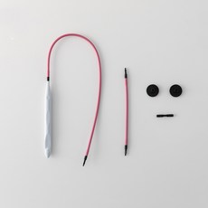 THE FABRIC LAB 丹尼斯 2 繩可互換 Ahugang 鉤針套組 15 mm, 粉色的, 1套