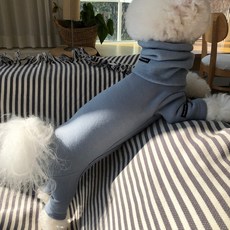 MAGDOG 狗狗Crew刷毛連身衣, 藍色