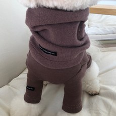 MAGDOG 狗狗圓領刷毛T恤, 棕色