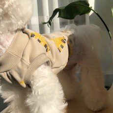 MAGDOG 狗狗恐龍印花柔軟內刷毛上衣, 米色, 1件