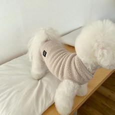 MAGDOG 寵物羊羔毛無袖T恤, 象牙白