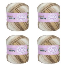 Diktas Sweet Baby Batik 高級壓克力毛線 4入, 331 棕熊, 360m