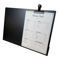 鐵製磁性菜單板 A3, 黑色, 1個