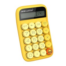 LOFree 在線一個 藍色紅色低字符鍵盤辦公計算器, 黃色的, 1個