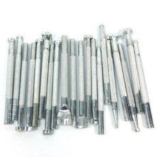 K-Marcus 皮革工藝工具 雕刻 刻印 鋼印 20件組, 混合色, 1套