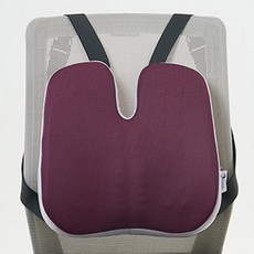 PISEO 背帶式椅用背部腰部靠墊, 勃艮第