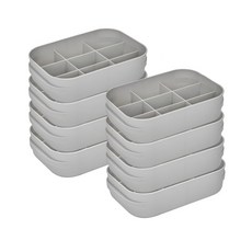 cimelax 可堆疊內衣褲9格分隔收納盒+蓋子, 灰色, 8組