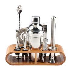 CAFE CLUB 雪克杯 750ml+SUS304不鏽鋼調酒器具 7件組, 混色, 1套