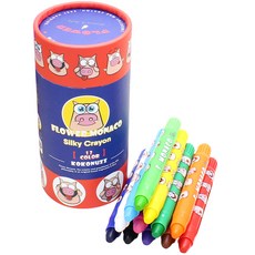 FLOWER MONACO 安全絲滑蠟筆, 1個, 12色