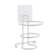 可重複黏貼魔力吹風機架, 白色, 1個