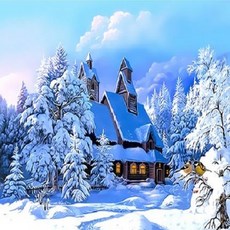 PIPO 名畫繪製DIY套組, 雪中別墅