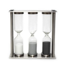 午後沙漏茶計時器 3分鐘 4分鐘 5分鐘, 白色+灰色+深灰色, 1個