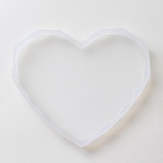 앵글띵 각진 유니크 도형 실리콘몰드, 큰 각진하트