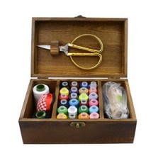 復古手提縫紉工具盒, 埃菲爾鐵塔棕色, 1套