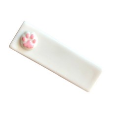 含有的陶瓷果凍 貓咪果凍 貓咪湯匙架 2種 4入組, 白色、粉色果凍, 1套