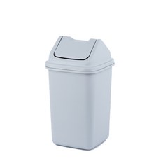 바이굿즈 정사각 종량제 휴지통 20L, 회색