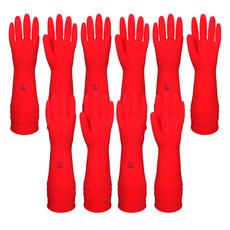 SoSON 商用橡膠手套 XL, 紅色的, XL以上, 5套