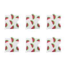 清新水果方形杯墊 6入, 西瓜, 6個