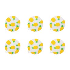 상큼 과일 코스터 라운드 6p, 파인애플