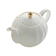 骨瓷紅茶南瓜豪華茶壺, 白色的