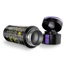 Karim 彈蓋式保溫瓶, 黑色的, 453毫升