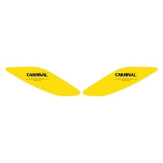 EOREUNKING The New Carnival 變色龍重點色車頭燈貼膜 Logo款, 1個, 黃色