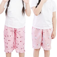Kids Line 女款印花5分睡褲+印花7分睡褲