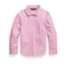 RALPH LAUREN 拉夫勞倫 POLO 女童孟加拉條紋棉質襯衫
