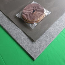 EnCube 隔音門 吸音隔音套組 吸音隔音板 + 隔音材料 + 門縫條 套組, 灰色, 1套