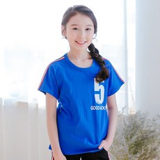 jackid 女童透氣五線條紋短袖T恤