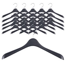 女士厚外套用衣架 T1, 黑色, 25個