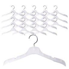 女用襯衫衣架 K3, 半透明 + 白色, 20個