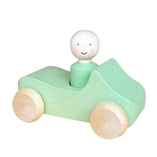 Scandico Waldorf 木製教區人偶汽車套組, 薄荷綠