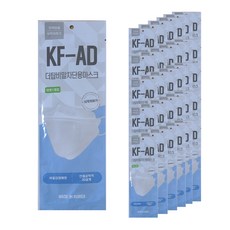더탑 비말차단용 마스크 대형 KF-AD, 1개입, 50개, 화이트