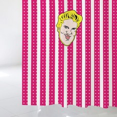 浴簾 SC79 1520*1880mm+不鏽鋼掛鉤 12入+白色窗簾桿組合, 1套