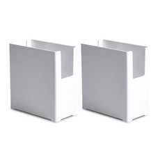 생활살림 앞트임 다용도 수납 정리박스 좁은형 소, 2개, 화이트