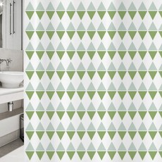 設計浴簾 1880*1880mm SC32+不鏽鋼掛鉤 12入+窗簾桿 白色, 1套