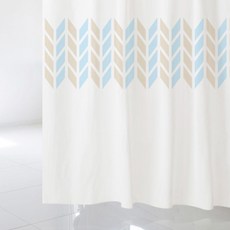 浴簾 SC56 1520*1880mm+不鏽鋼掛鉤 12入+窗簾桿白色組合, 1套