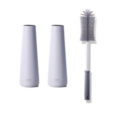 필레우스 살균 텀블러 인솔로 A 2p + 세척솔 세트, COTTON GREY, 480ml, 1개
