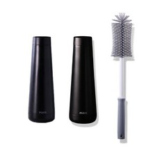 필레우스 텀블러 인솔로 A + 써모 A + 세척솔 세트, PEBBLE BLACK(인솔로), PEBBLE BLACK(써모), 480ml, 1개
