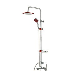 OLIVIA 3段式可調淋浴蓮蓬頭 紅色, 1組